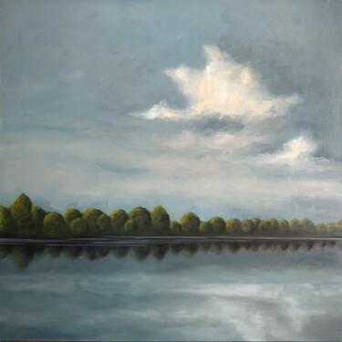 Malerei mit dem Titel "Paysage - Bords de…" von Véro Blaise, Original-Kunstwerk, Öl