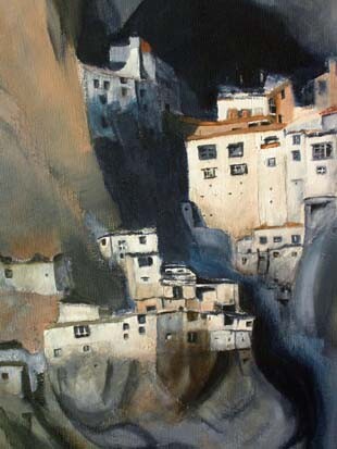 Painting titled "Gompa detail" by Vero Giudicelli, Original Artwork