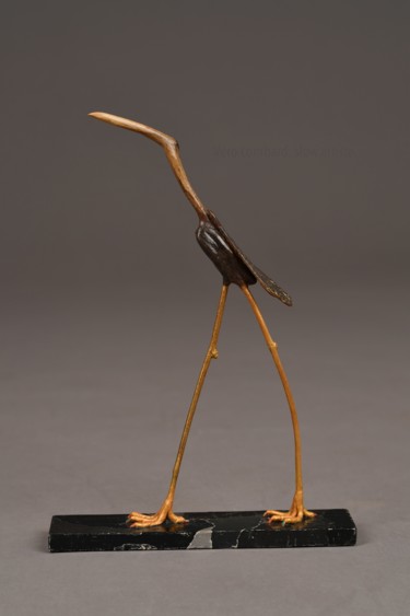 Skulptur mit dem Titel "Inspiration" von Véro Lombard, Original-Kunstwerk, Holz