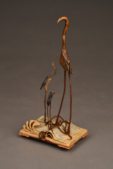 Скульптура под названием "Apparitions" - Véro Lombard, Подлинное произведение искусства, Дерево
