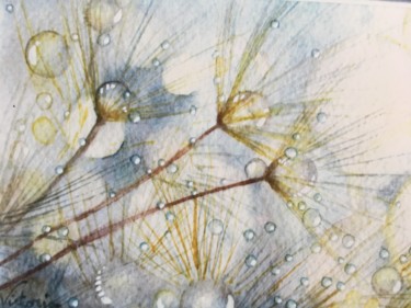 Peinture intitulée "Miel de pluie" par Victoria, Œuvre d'art originale, Aquarelle