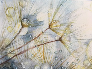 Miel de pluie Peinture intitulée "Miel de pluie" par Victoria, Œuvre d'art originale, Aquarelle