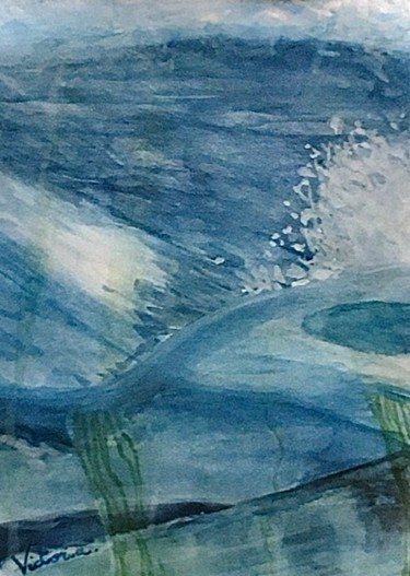 Peinture intitulée "Tourbillons" par Victoria, Œuvre d'art originale, Aquarelle