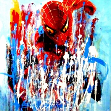 Pintura intitulada "SPIDER COLOR MOOD" por Vero Cristalli, Obras de arte originais, Colagens Montado em Armação em madeira