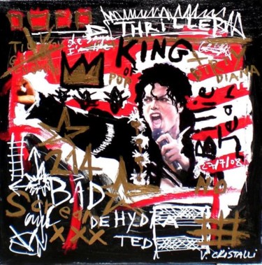 Malerei mit dem Titel "KING OF POP" von Vero Cristalli, Original-Kunstwerk