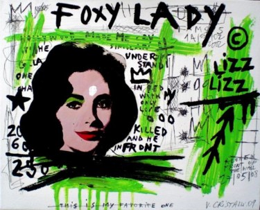 Peinture intitulée "FOXY LADY" par Vero Cristalli, Œuvre d'art originale