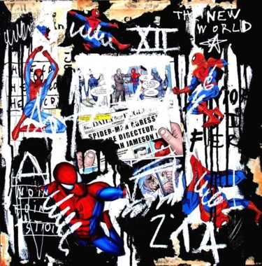 Painting titled "Spidey's tribute" by Vero Cristalli, Original Artwork