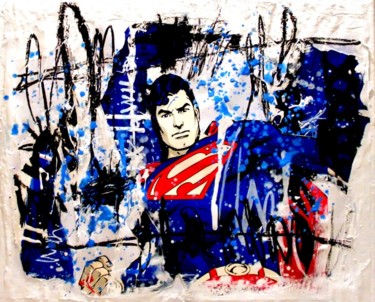 Peinture intitulée "HE-MAN SUPERMAN!" par Vero Cristalli, Œuvre d'art originale