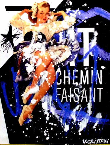 Painting titled "CHEMIN FAISANT" by Vero Cristalli, Original Artwork