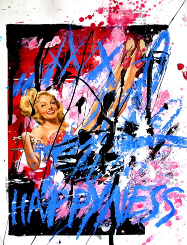 Painting titled "HAPP(Y)NESS" by Vero Cristalli, Original Artwork, Oil