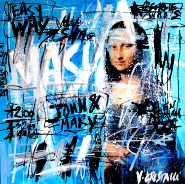 Malerei mit dem Titel "MASH UP WALL" von Vero Cristalli, Original-Kunstwerk, Acryl