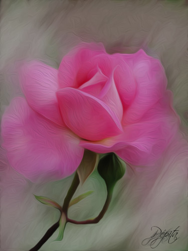 Digital Arts titled "rosie.jpg" by Veronique Daire, Original Artwork, Digital Painting