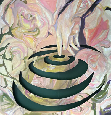 Картина под названием "expérimentation, to…" - Vérogoude, Подлинное произведение искусства, Акрил Установлен на Деревянная р…