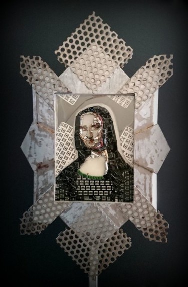 Sculpture titled "Mona Lisa" by Vérône, Original Artwork, Resin