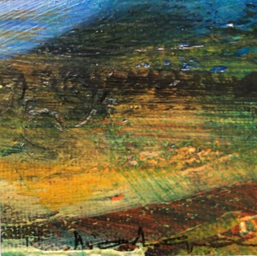 Painting titled "Nuit dans l'arrière…" by Véronic Martignac, Original Artwork, Acrylic