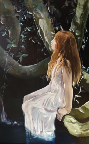 Painting titled "Il mio letto è il t…" by Veronica Ciccarese, Original Artwork, Oil