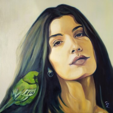 Painting titled "Confidenze" by Veronica Ciccarese, Original Artwork, Oil