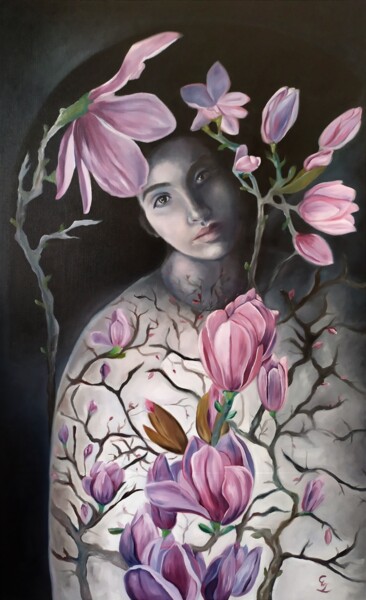 Pittura intitolato "Il mio giardino seg…" da Veronica Ciccarese, Opera d'arte originale, Olio