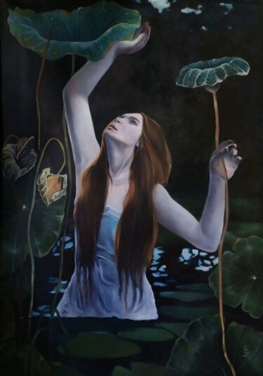 Pittura intitolato "Purezza dell' anima" da Veronica Ciccarese, Opera d'arte originale, Olio