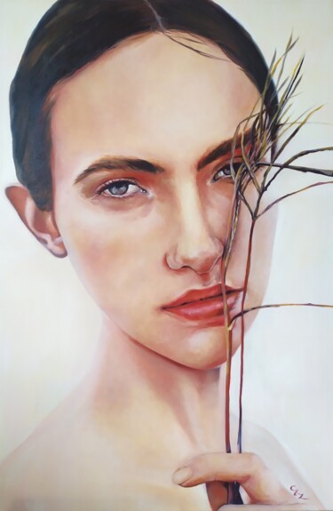 Painting titled "Femminile singolare…" by Veronica Ciccarese, Original Artwork, Oil