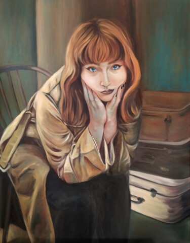 Painting titled "Stories in a suitca…" by Veronica Ciccarese, Original Artwork, Oil