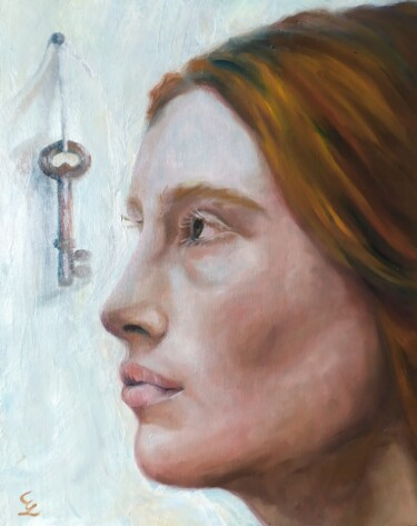 Painting titled "The key" by Veronica Ciccarese, Original Artwork, Oil