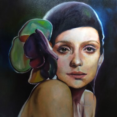 Картина под названием "Donna" - Veronica Ciccarese, Подлинное произведение искусства, Масло