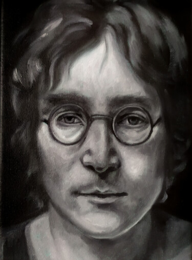 Pintura titulada "J. Lennon" por Veronica Ciccarese, Obra de arte original, Oleo