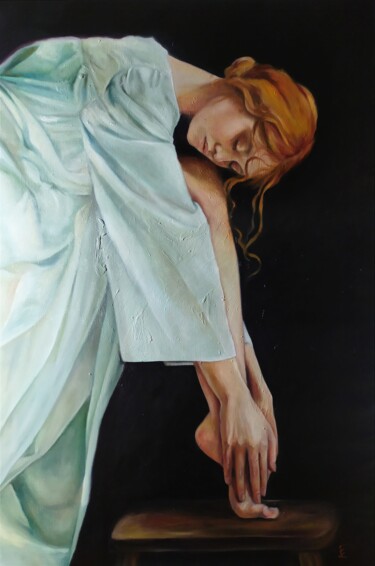Painting titled "Fleeting II" by Veronica Ciccarese, Original Artwork, Oil