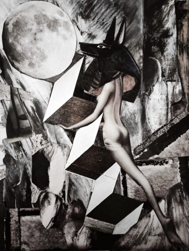 Collagen mit dem Titel "lunas" von Verónica Risalde, Original-Kunstwerk, Fotomontage