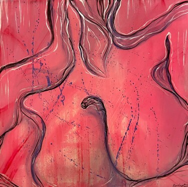 Ζωγραφική με τίτλο "Nude" από Veronica Rondine, Αυθεντικά έργα τέχνης, Λάδι Τοποθετήθηκε στο Ξύλινο πάνελ