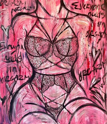 Картина под названием "Everyone needs an o…" - Veronica Rondine, Подлинное произведение искусства, Масло Установлен на Дерев…