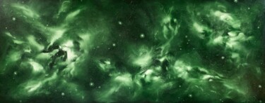 Картина под названием "Interstellar 3" - Veronica Vilsan, Подлинное произведение искусства, Масло Установлен на Деревянная р…