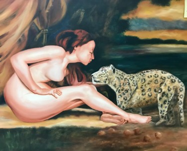 Peinture intitulée "Wild" par Marie Expert, Œuvre d'art originale, Huile
