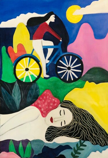 Peinture intitulée "Dream" par Marie Expert, Œuvre d'art originale, Acrylique