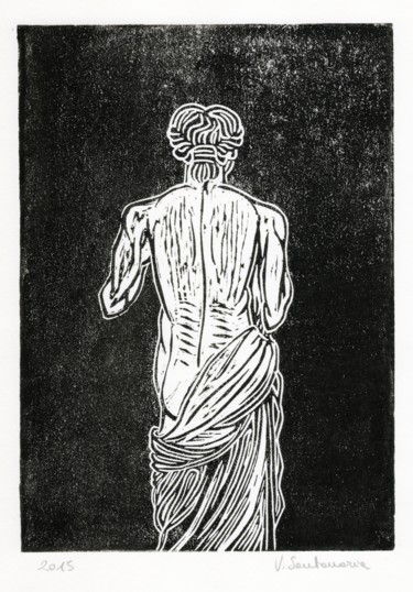 Printmaking titled "Venus" by Vsantamariaartist, Original Artwork, Linocuts