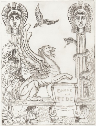 Printmaking titled "Souvenir d'un voyag…" by Vsantamariaartist, Original Artwork, Engraving