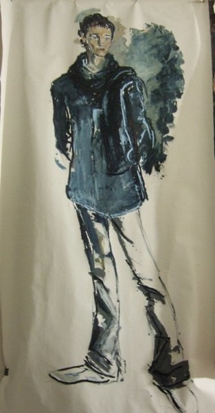 Картина под названием "Эскиз костюма к бал…" - Мастерская Веры Крутилиной, Подлинное произведение искусства