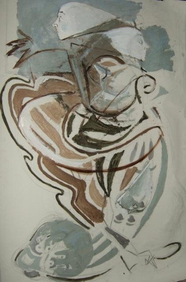 Картина под названием "Шалтай-Балтай сидел…" - Мастерская Веры Крутилиной, Подлинное произведение искусства