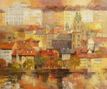 Painting titled "The Prague" by Veronika Benoni, Original Artwork, Acrylic