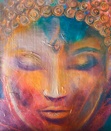 Картина под названием ""Buddha"" - Veronika Kunavina, Подлинное произведение искусства, Акрил