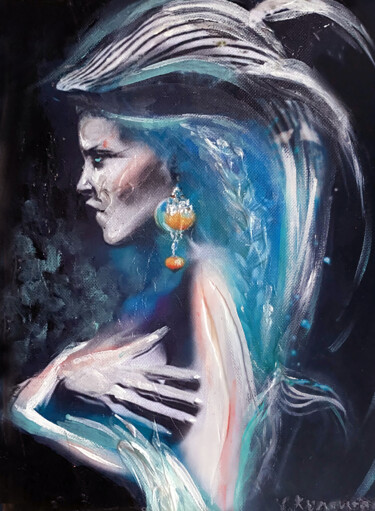 Картина под названием ""Freedom from desir…" - Veronika Kunavina, Подлинное произведение искусства, Акрил Установлен на Дере…