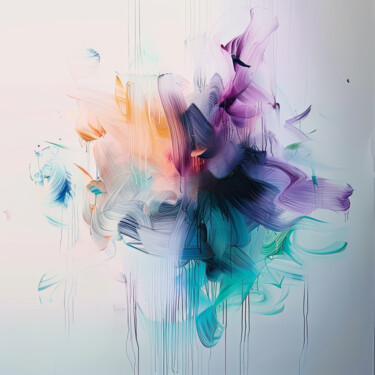 Digital Arts titled "Abstract Art, Water…" by Veronika Obushikhina, Original Artwork, AI generated image