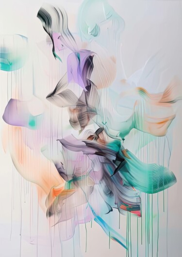 Цифровое искусство под названием "Abstract Art, Water…" - Veronika Obushikhina, Подлинное произведение искусства, Изображени…