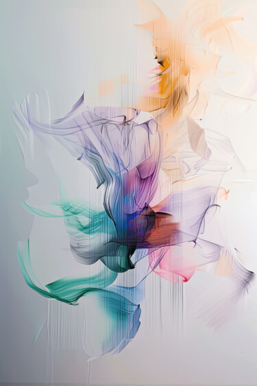 Digital Arts titled "Abstract Art, Water…" by Veronika Obushikhina, Original Artwork, AI generated image
