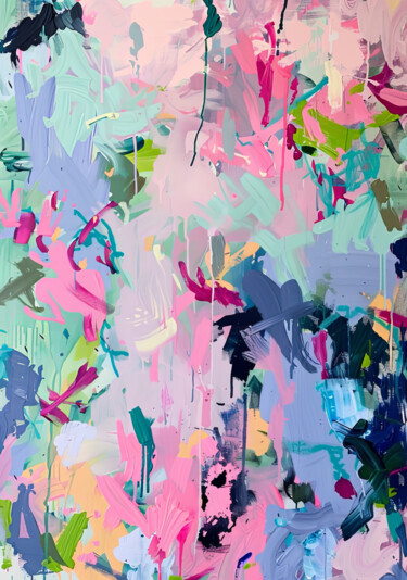 Цифровое искусство под названием "Colorful Abstract A…" - Veronika Obushikhina, Подлинное произведение искусства, Изображени…