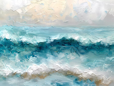 Arts numériques intitulée "Abstract seascape p…" par Veronika Obushikhina, Œuvre d'art originale, Image générée par l'IA