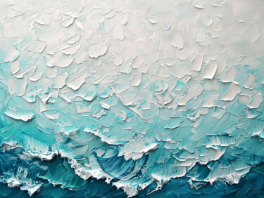 Arts numériques intitulée "Abstract seascape p…" par Veronika Obushikhina, Œuvre d'art originale, Image générée par l'IA