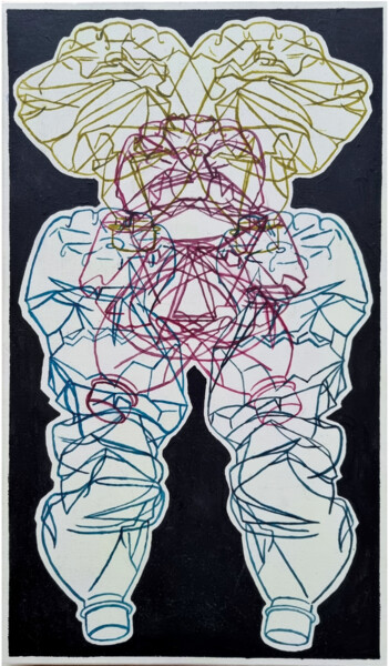 Картина под названием "Hypothesis" - Veronika Posta, Подлинное произведение искусства, Акрил Установлен на Деревянная рама д…