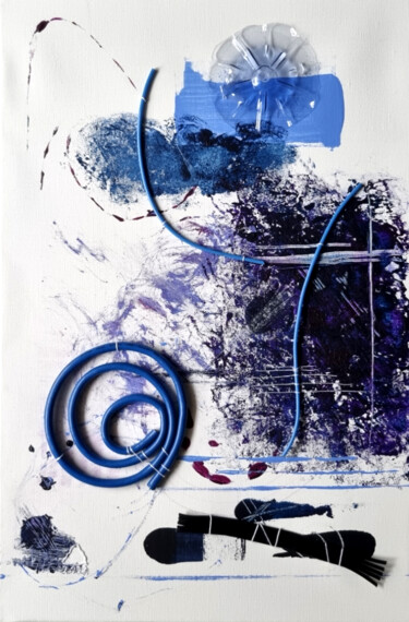 Peinture intitulée "Blue joy" par Veronika Posta, Œuvre d'art originale, Acrylique Monté sur Châssis en bois